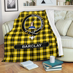 Barclay Family Tartan Crest Blanket - 3 Sizes