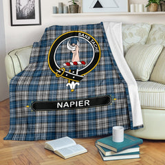 Napier Tartan Crest Blanket - 3 Sizes