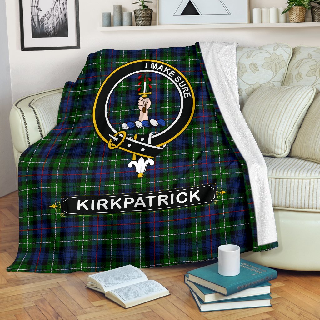 Kirkpatrick Family Tartan Crest Blankets