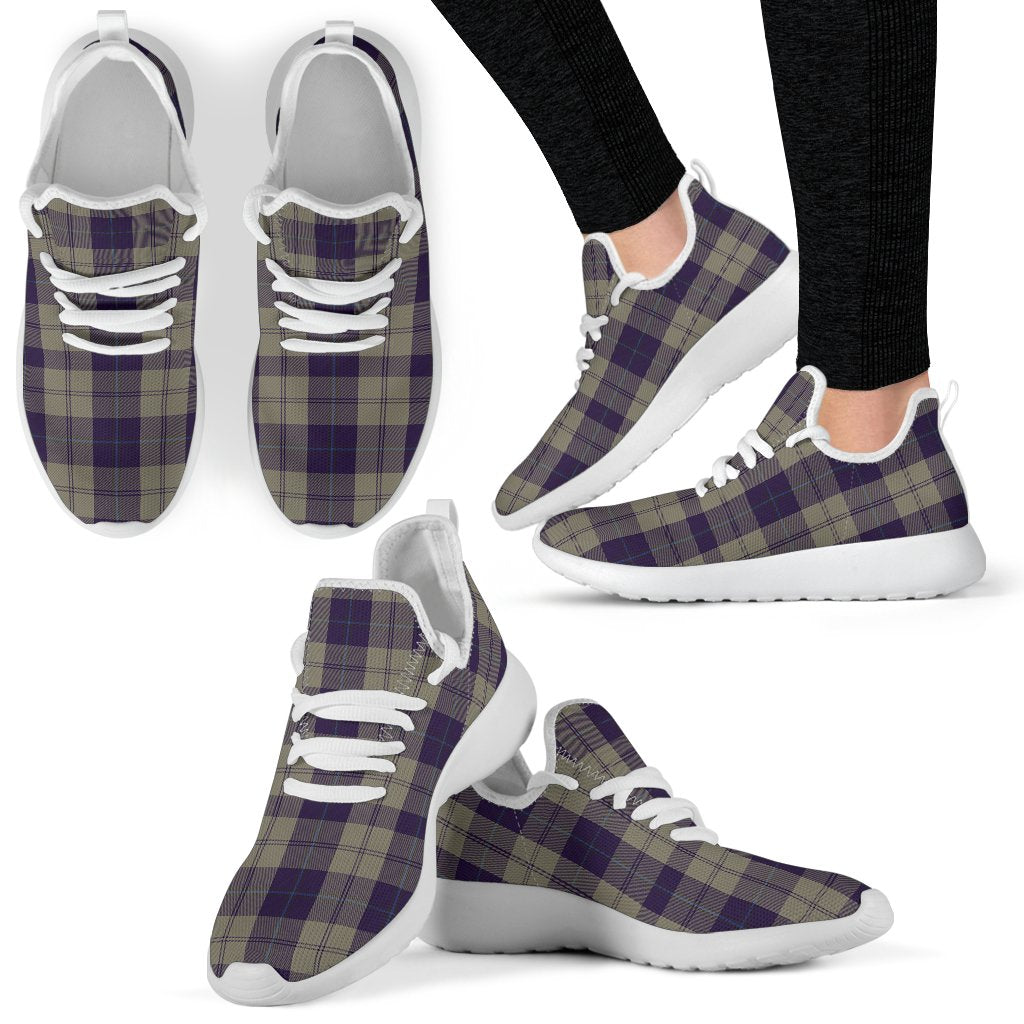 Cunningham Dress Blue Dancers Tartan Mesh Knit Sneakers