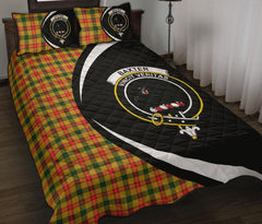 Baxter Modern Tartan Crest Circle Style Quilt Bed Set