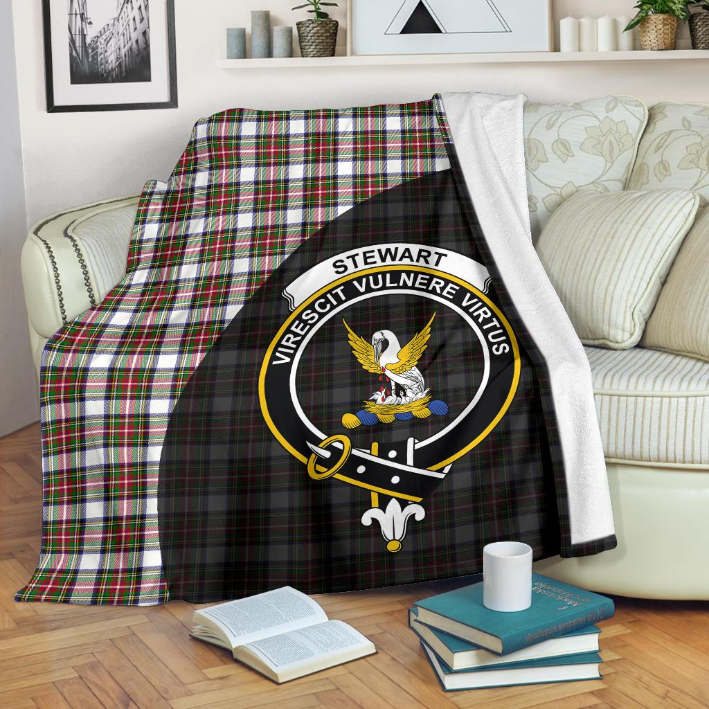 Stewart Dress Modern Tartan Crest Blanket - 3 Sizes