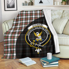 Stewart Dress Modern Tartan Crest Blanket - 3 Sizes