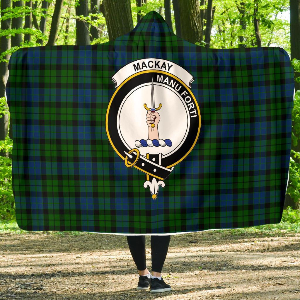 MacKay Modern Tartan Crest Hooded Blanket