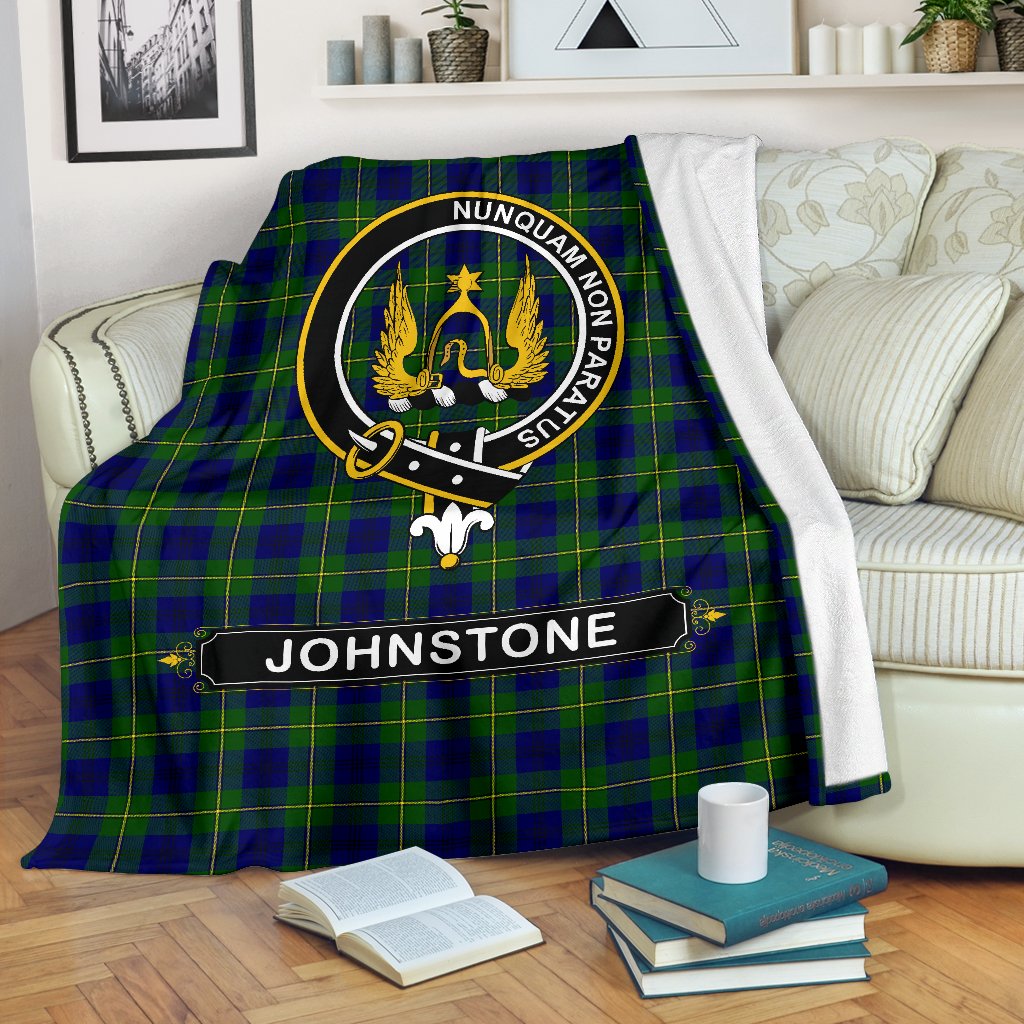 Johnstone Family Tartan Crest Blankets