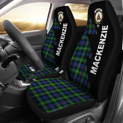 Mackenzie Family Modern Tartan Crest Car Seat Cover - Flash Style