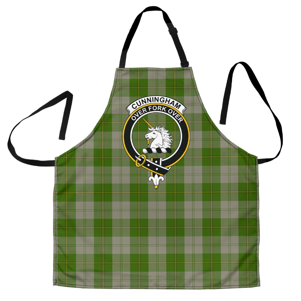 Cunningham Dress Green Dancers Tartan Crest Apron