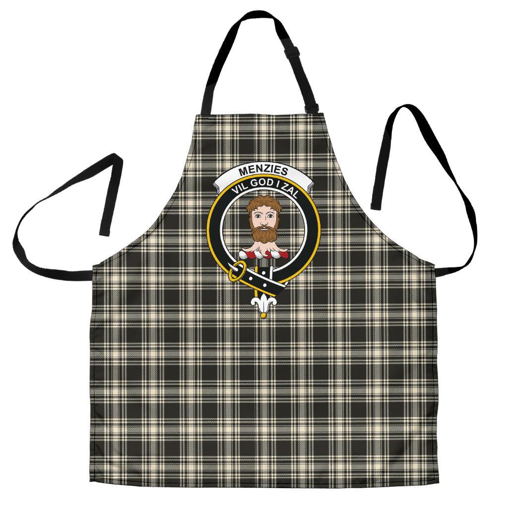 Menzies Black & White Ancient Tartan Crest Apron