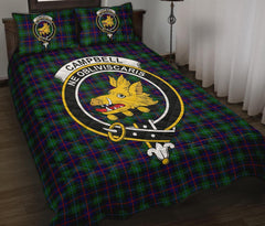 Campbell of Cawdor Modern Tartan Crest Quilt Bed Set