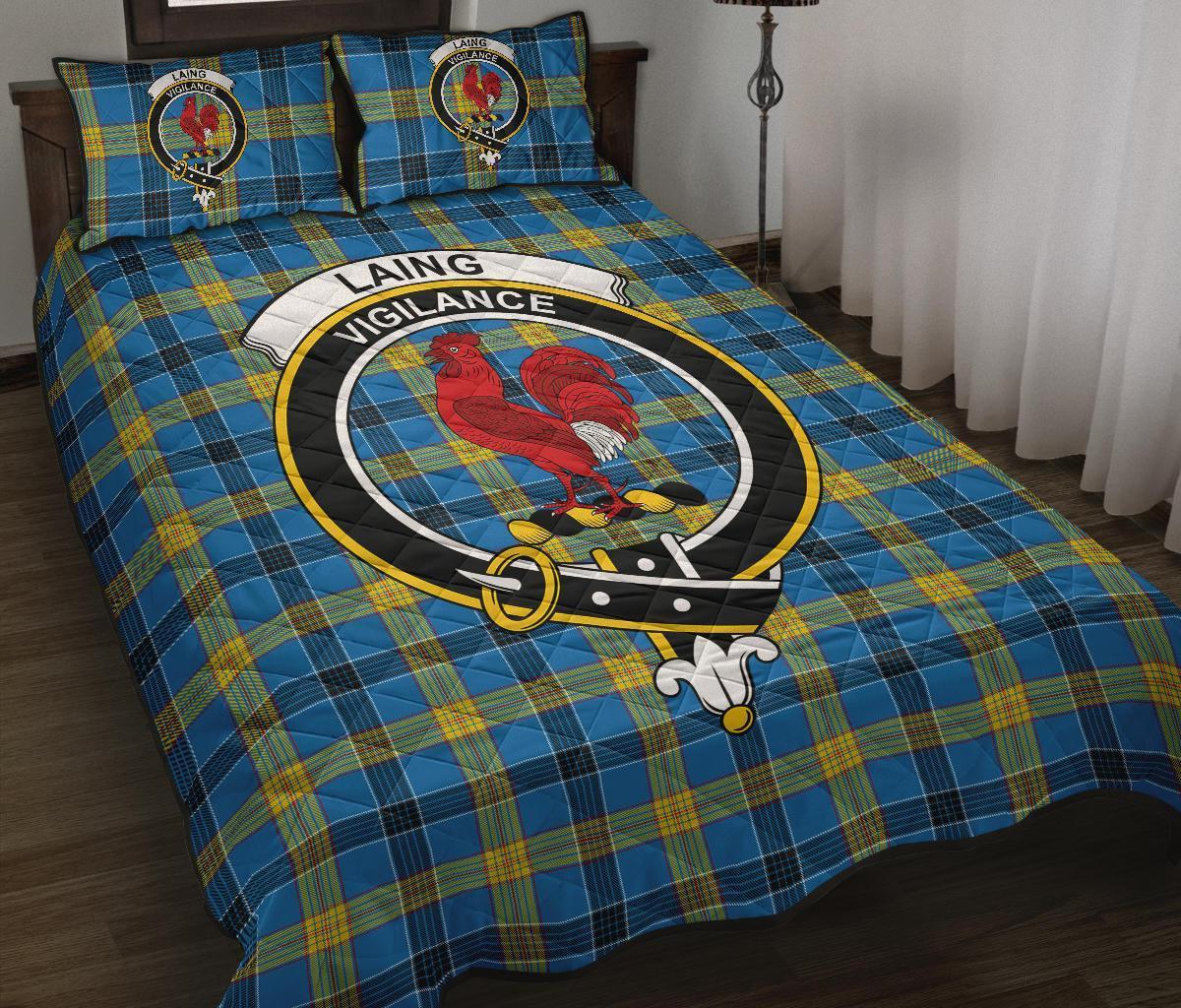 Laing Tartan Crest Quilt Bed Set