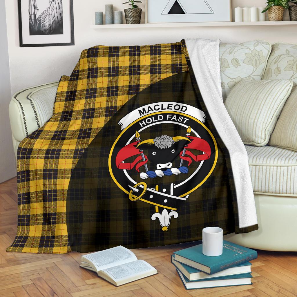 MacLeod of Lewis Ancient Tartan Crest Blanket Wave Style