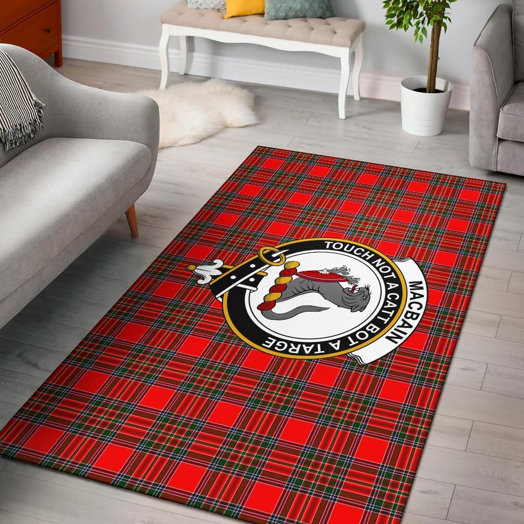 Macbain Tartan Crest Area Rug