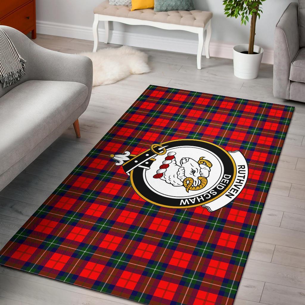 Ruthven Tartan Crest Area Rug