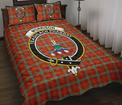 Morrison Red Ancient Tartan Crest Quilt Bed Set