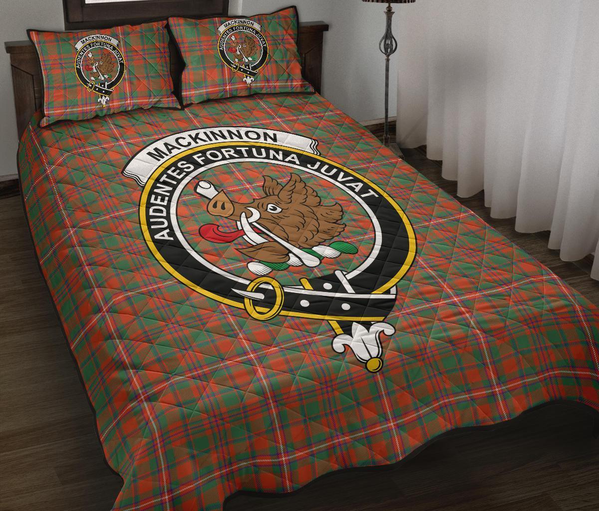 MacKinnon Ancient Tartan Crest Quilt Bed Set