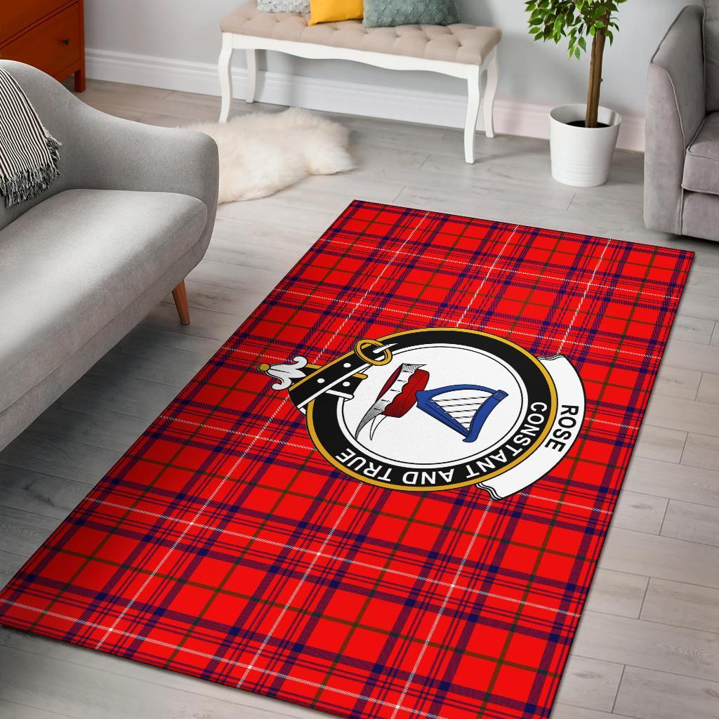 Rose Tartan Crest Area Rug