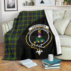 Fergusson Modern Tartan Crest Blanket Wave Style