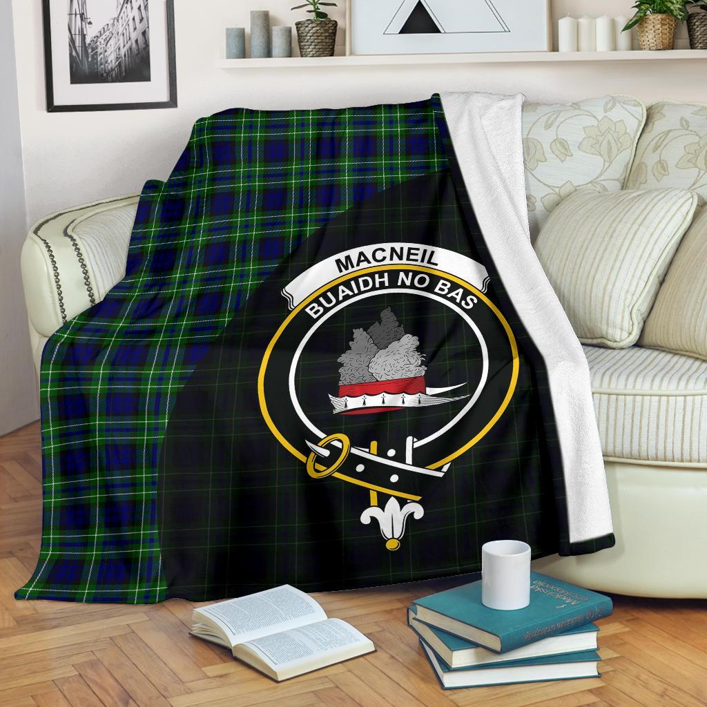 MacNeil of Colonsay Modern Tartan Crest Blanket Wave Style