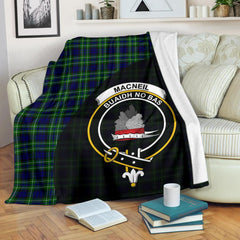 MacNeil of Colonsay Modern Tartan Crest Blanket Wave Style