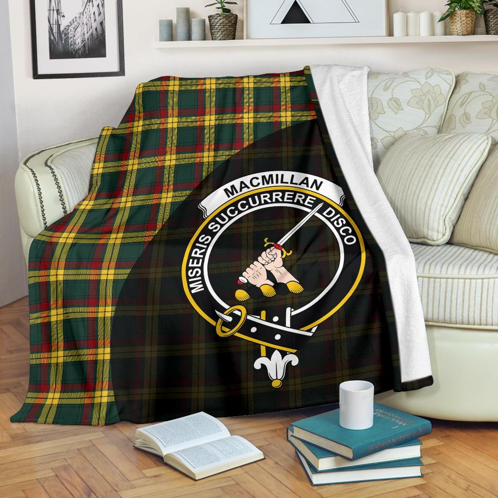 MacMillan Old Modern Tartan Crest Blanket Wave Style