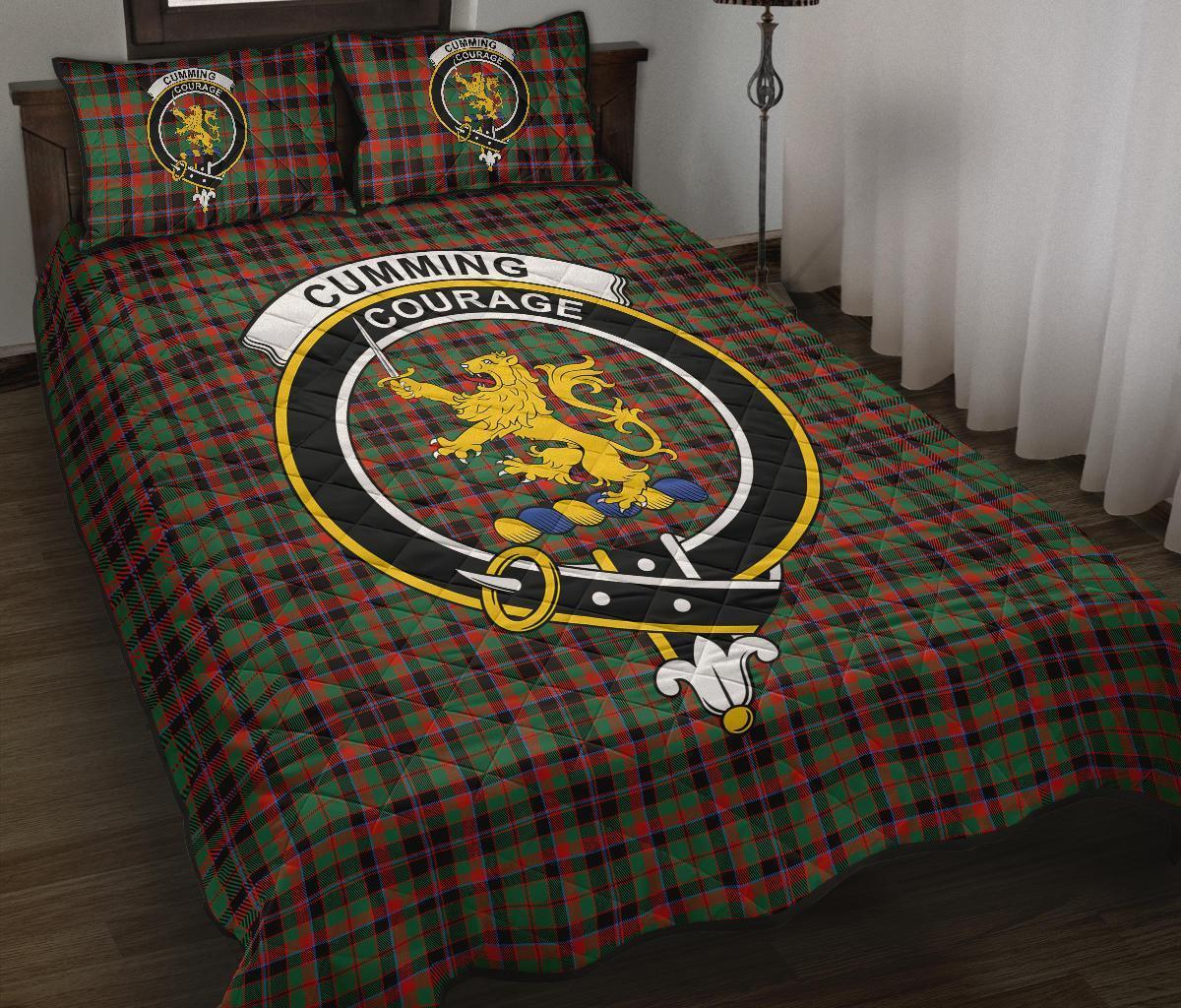 Cumming Hunting Ancient Tartan Crest Quilt Bed Set