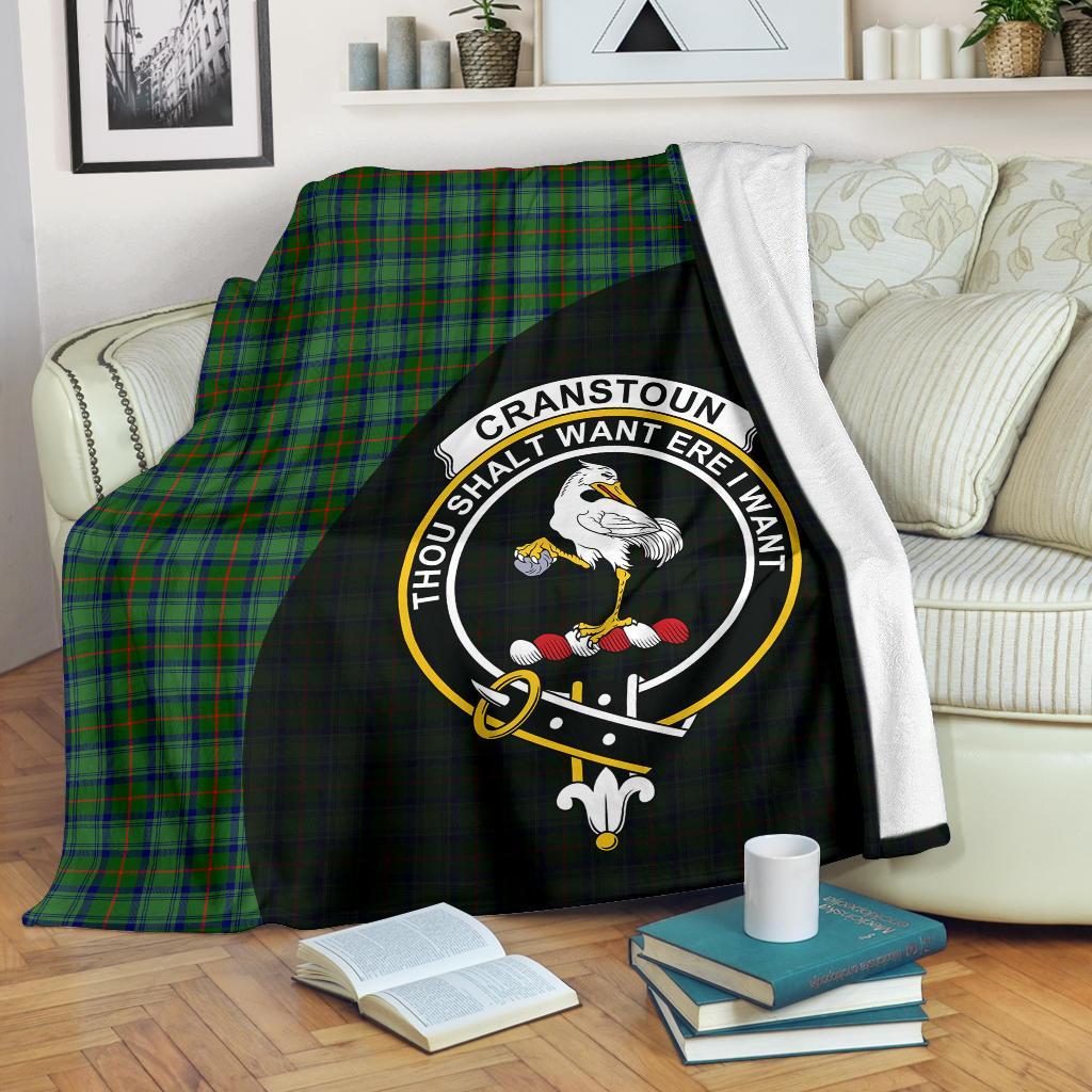 Cranstoun Tartan Crest Blanket Wave Style