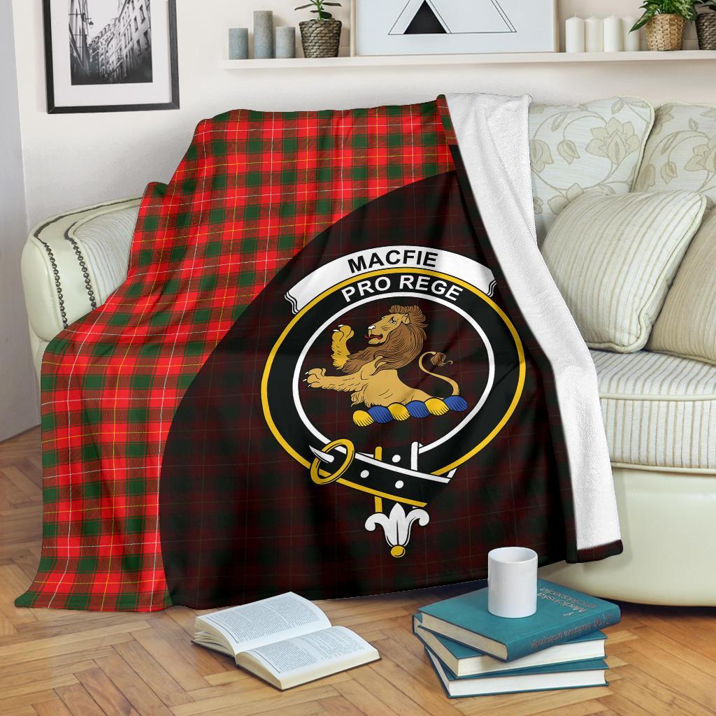MacFie Tartan Crest Blanket Wave Style