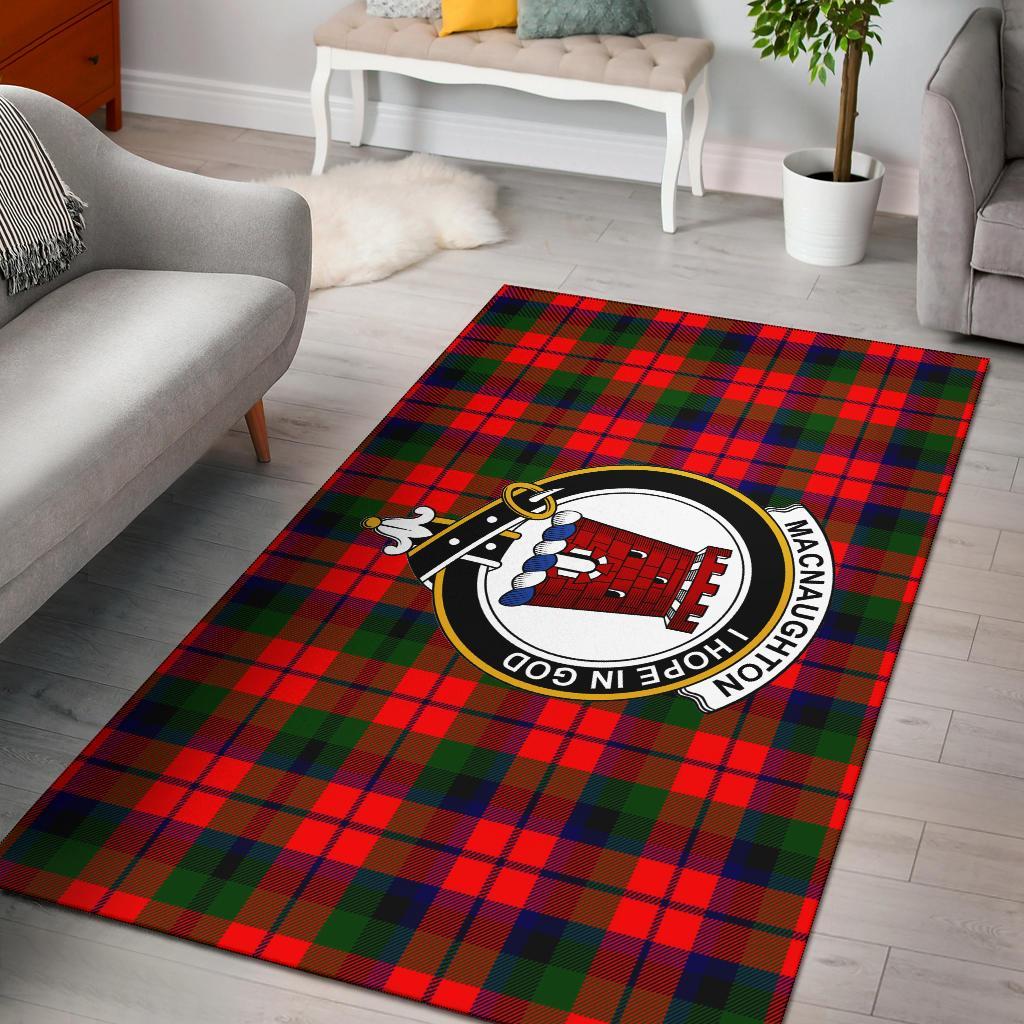 MacNaughton Modern Tartan Crest Area Rug