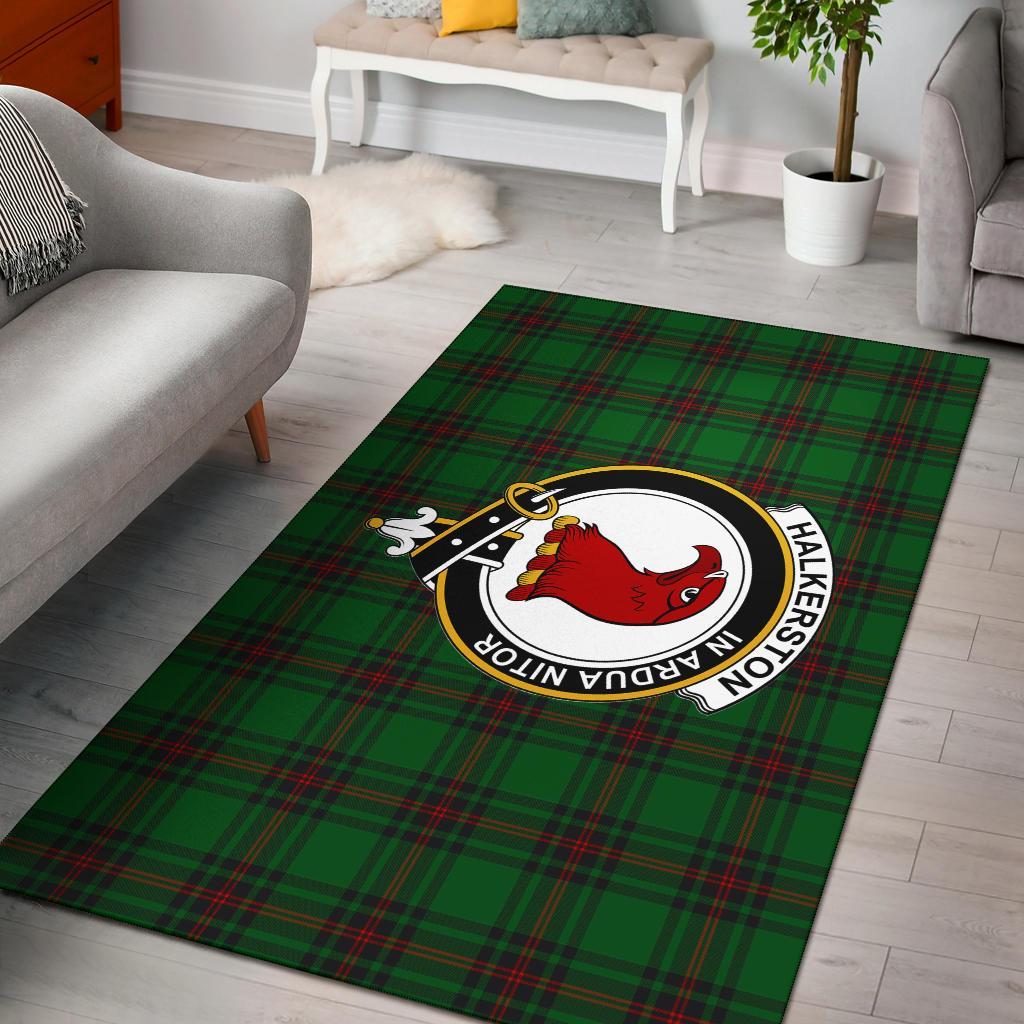 Halkerston Tartan Crest Area Rug