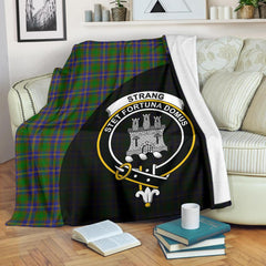 Strange of Balkaskie Tartan Crest Blanket Wave Style