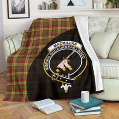 MacMillan Old Weathered Tartan Crest Blanket Wave Style