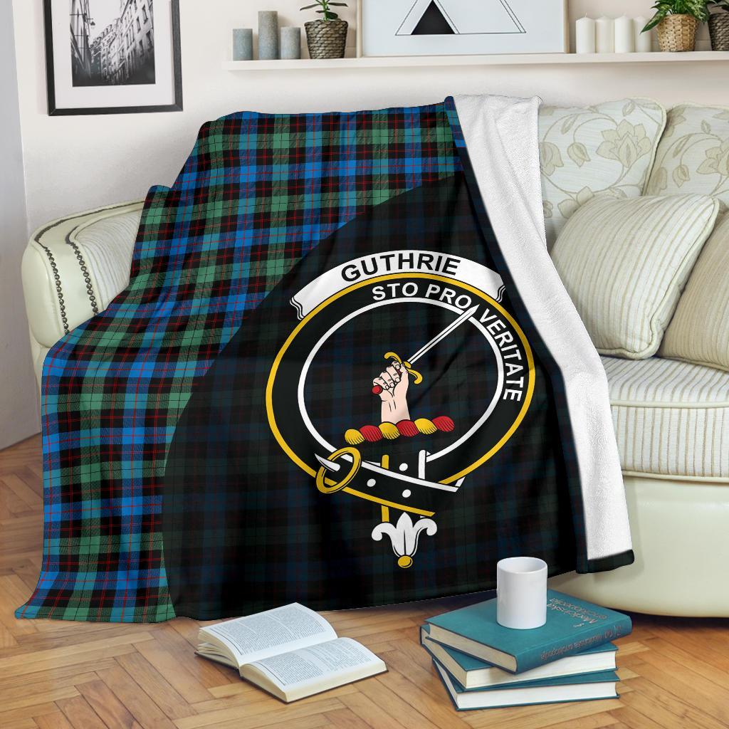 Guthrie Ancient Tartan Crest Blanket Wave Style