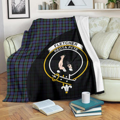 Fletcher Modern Tartan Crest Blanket Wave Style