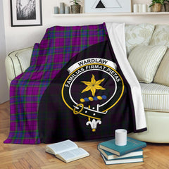 Wardlaw Modern Tartan Crest Blanket Wave Style