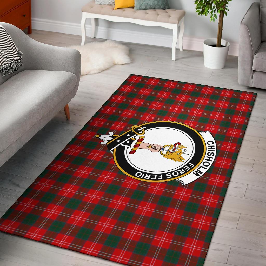 Chisholm Tartan Crest Area Rug