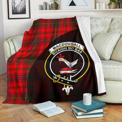 MacDougall Modern Tartan Crest Blanket Wave Style