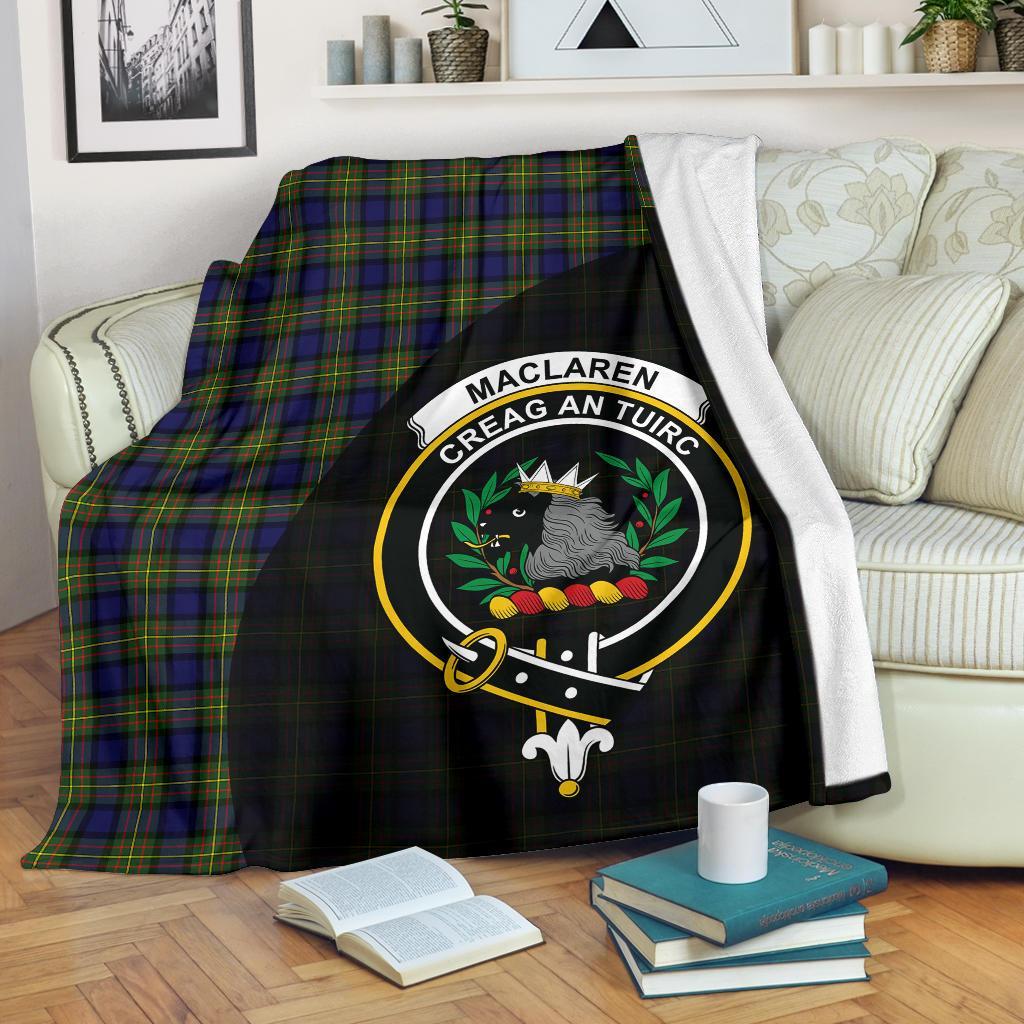 MacLaren Modern Tartan Crest Blanket Wave Style