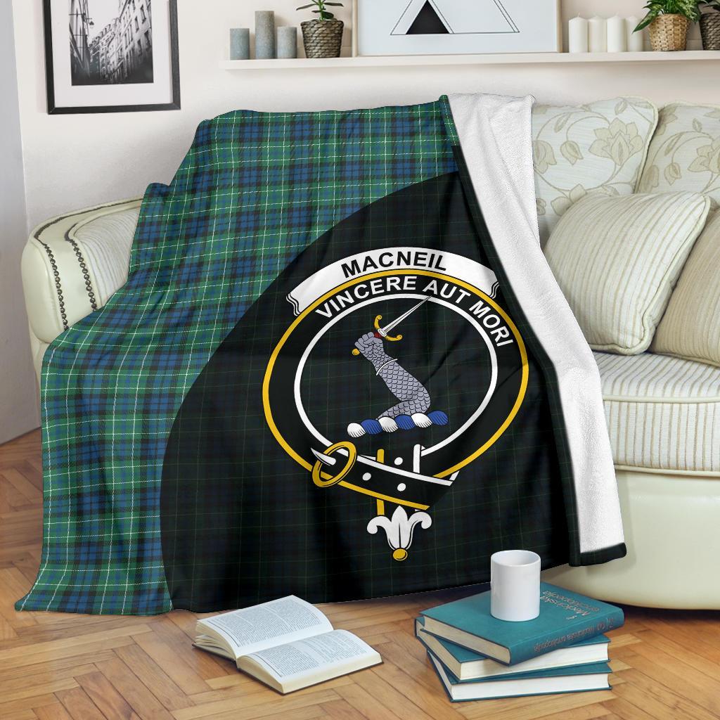 MacNeill of Colonsay Ancient Tartan Crest Blanket Wave Style