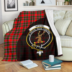 Spens Modern Tartan Crest Blanket Wave Style