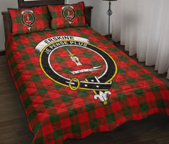 Erskine Modern Tartan Crest Quilt Bed Set