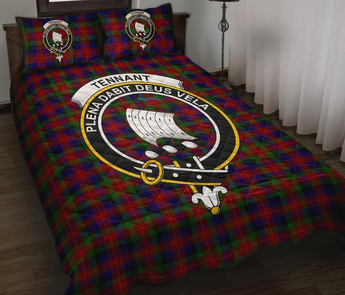 Tennant Tartan Crest Quilt Bed Set