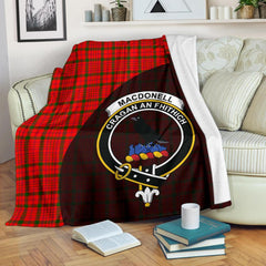 MacDonnell of Keppoch Modern Tartan Crest Blanket Wave Style