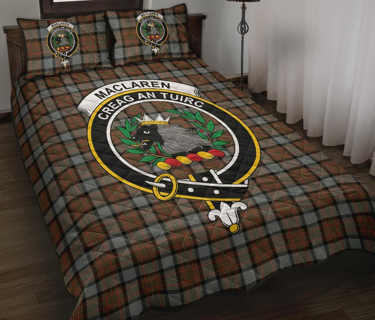 MacLaren Weathered Tartan Crest Quilt Bed Set