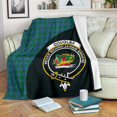 Douglas Ancient Tartan Crest Blanket Wave Style