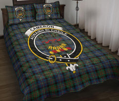 Cameron of Erracht Ancient Tartan Crest Quilt Bed Set