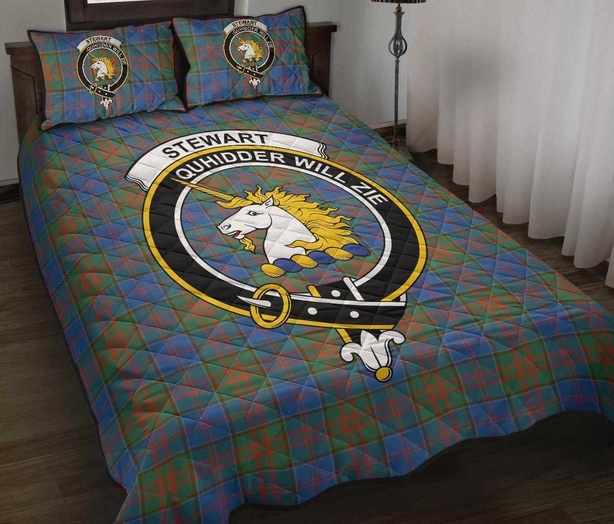 Stewart of Appin Hunting Ancient Tartan Crest Quilt Bed Set