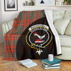 MacDougall Ancient Tartan Crest Blanket Wave Style