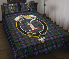 MacRae Hunting Modern Tartan Crest Quilt Bed Set