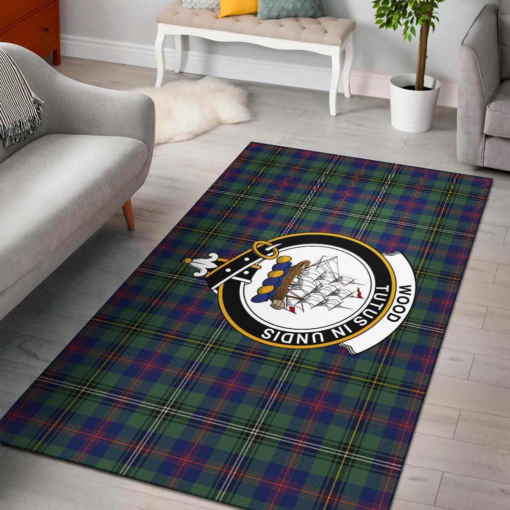 Wood Tartan Crest Area Rug