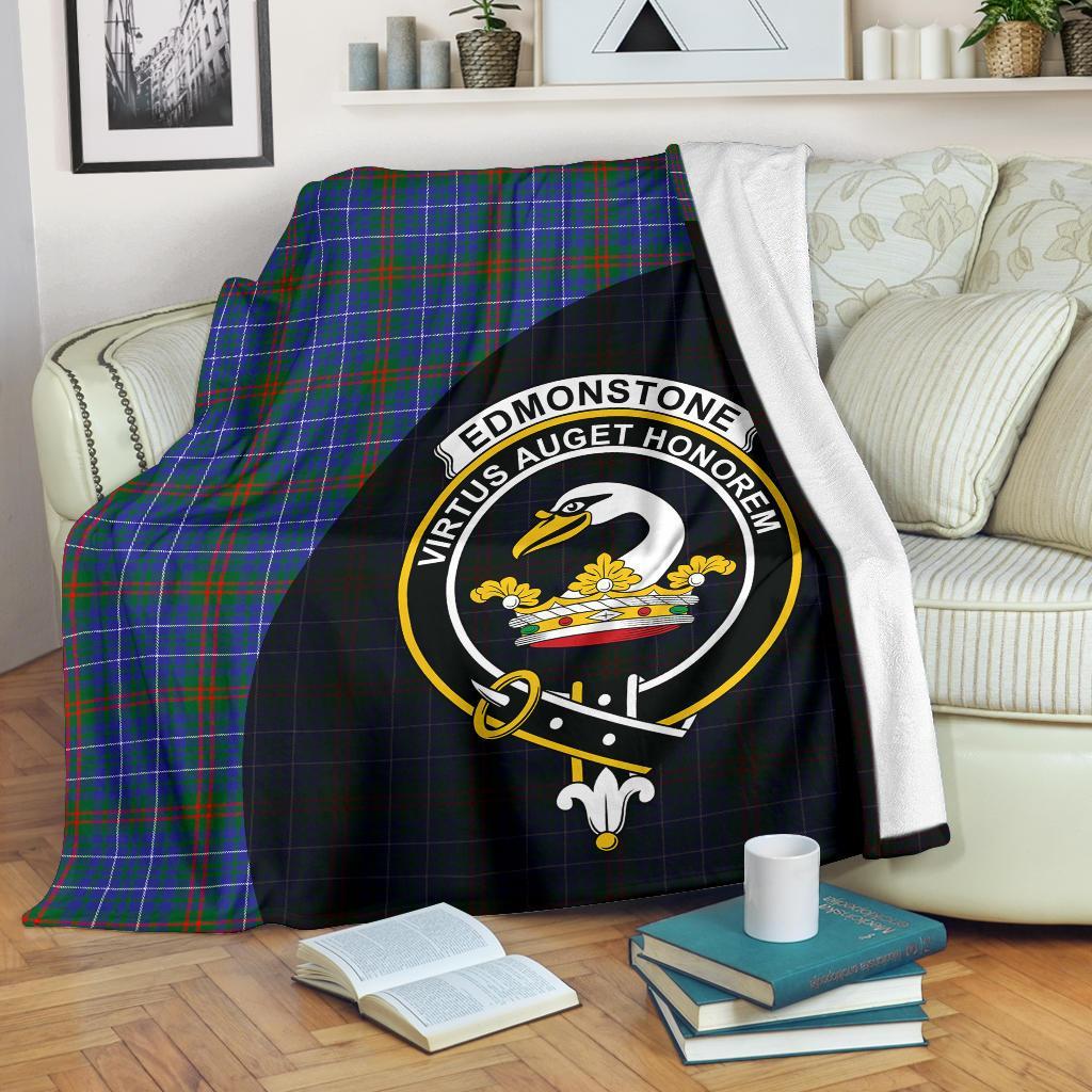 Edmonstone Tartan Crest Blanket Wave Style